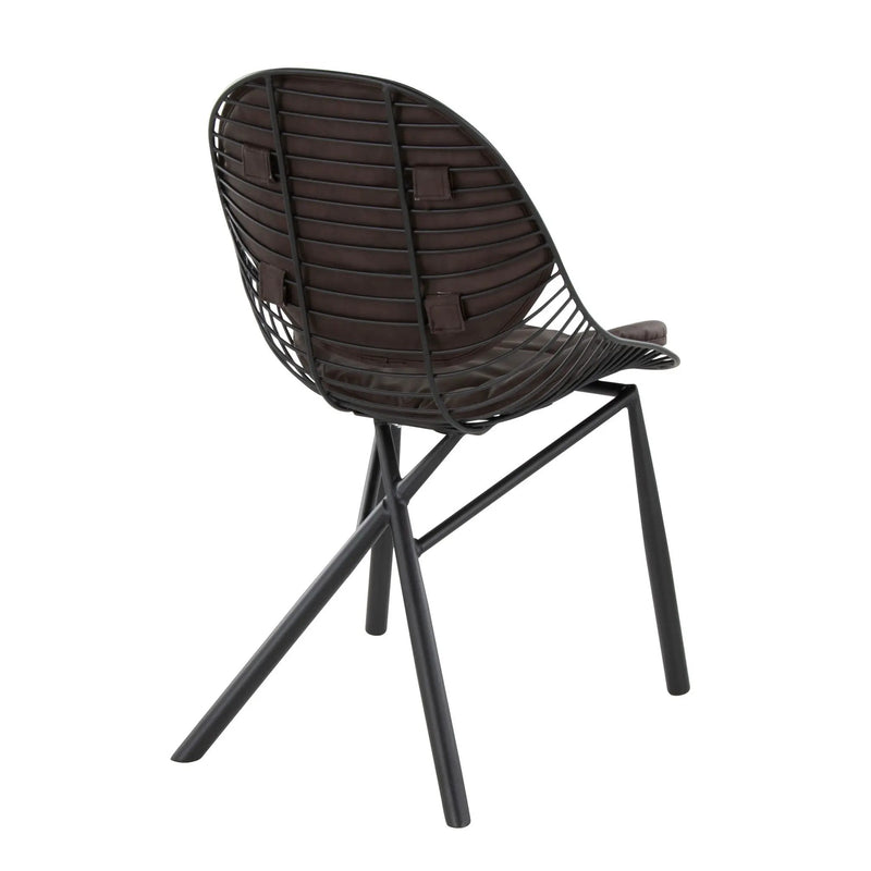 Wired - Contemporary Chair (Set of 2) - Black / Espresso by HouseOfZazla