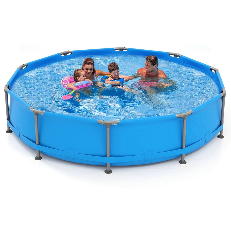 690/978/1158/1617 Gal Outdoor Family Swimming Pool with Metal Frame by DirectDeals