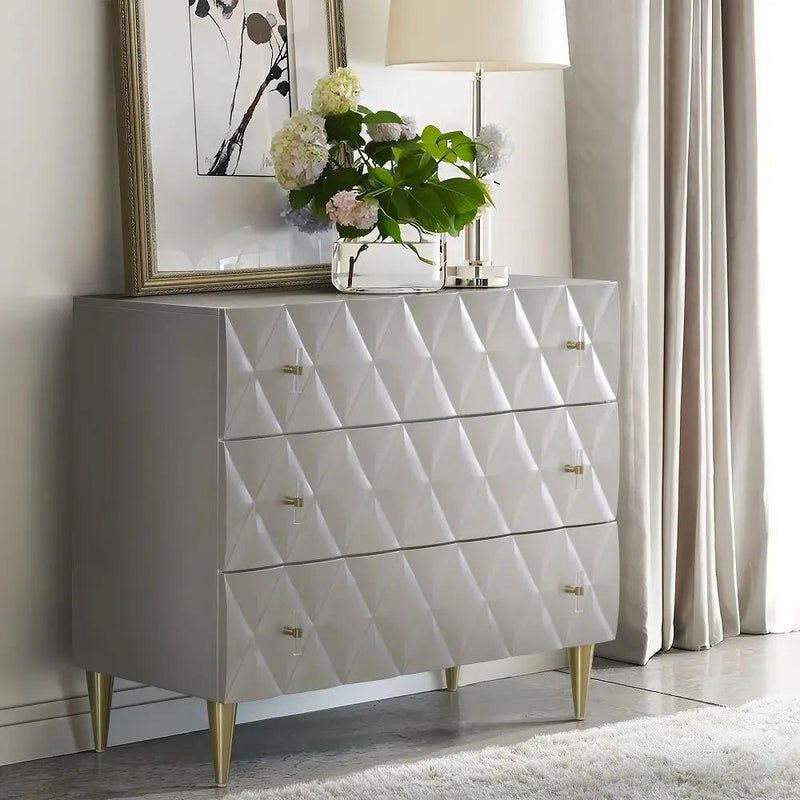 Anson - Console Cabinet - Metallic Silver & Champagne by Unique Piece Furniture