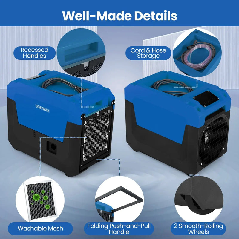 140 Pints Commercial Dehumidifier with Pump and Drain Hose by DirectDeals