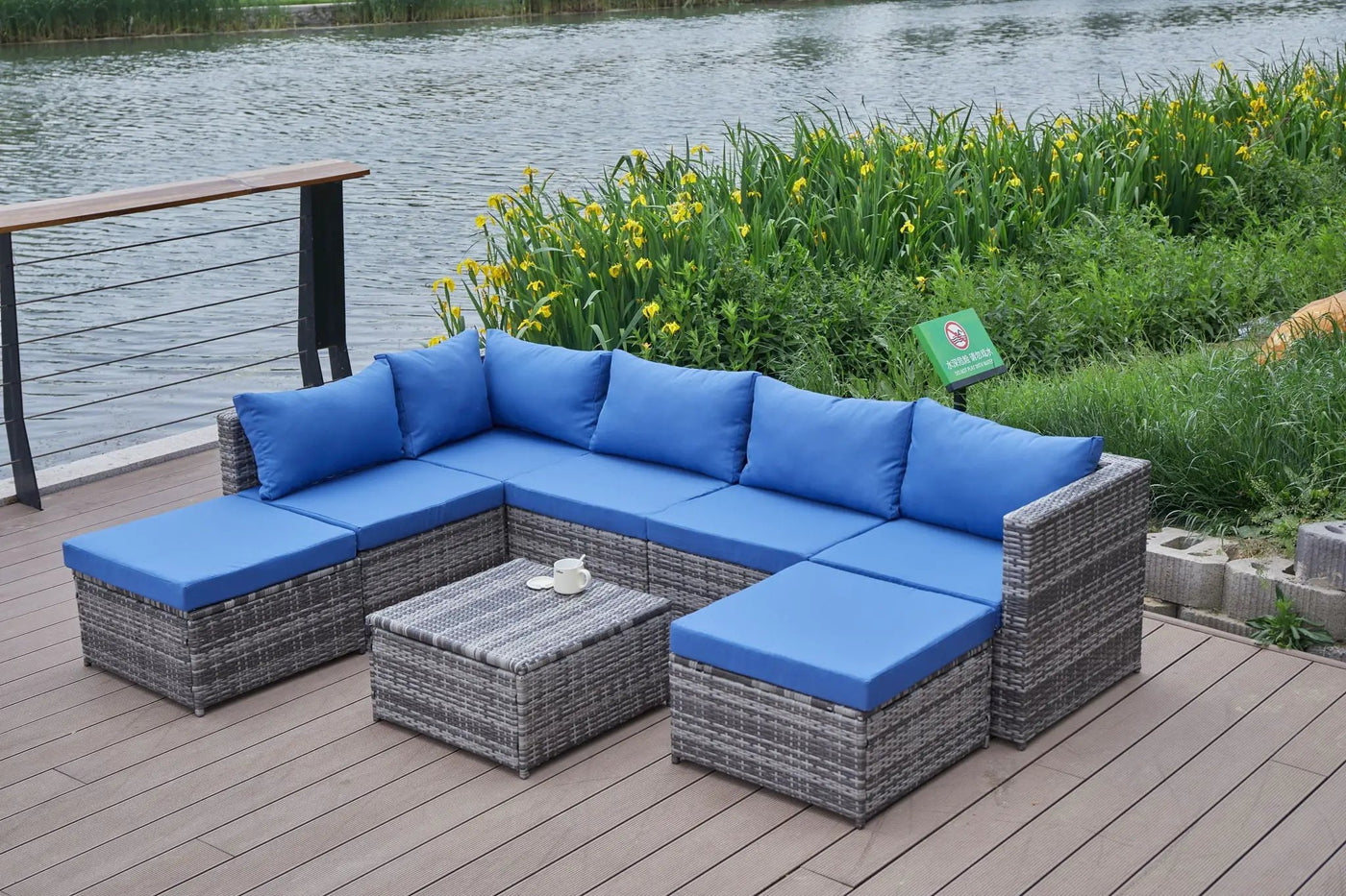 Patio Sofa With Cushions by HouseOfZazla