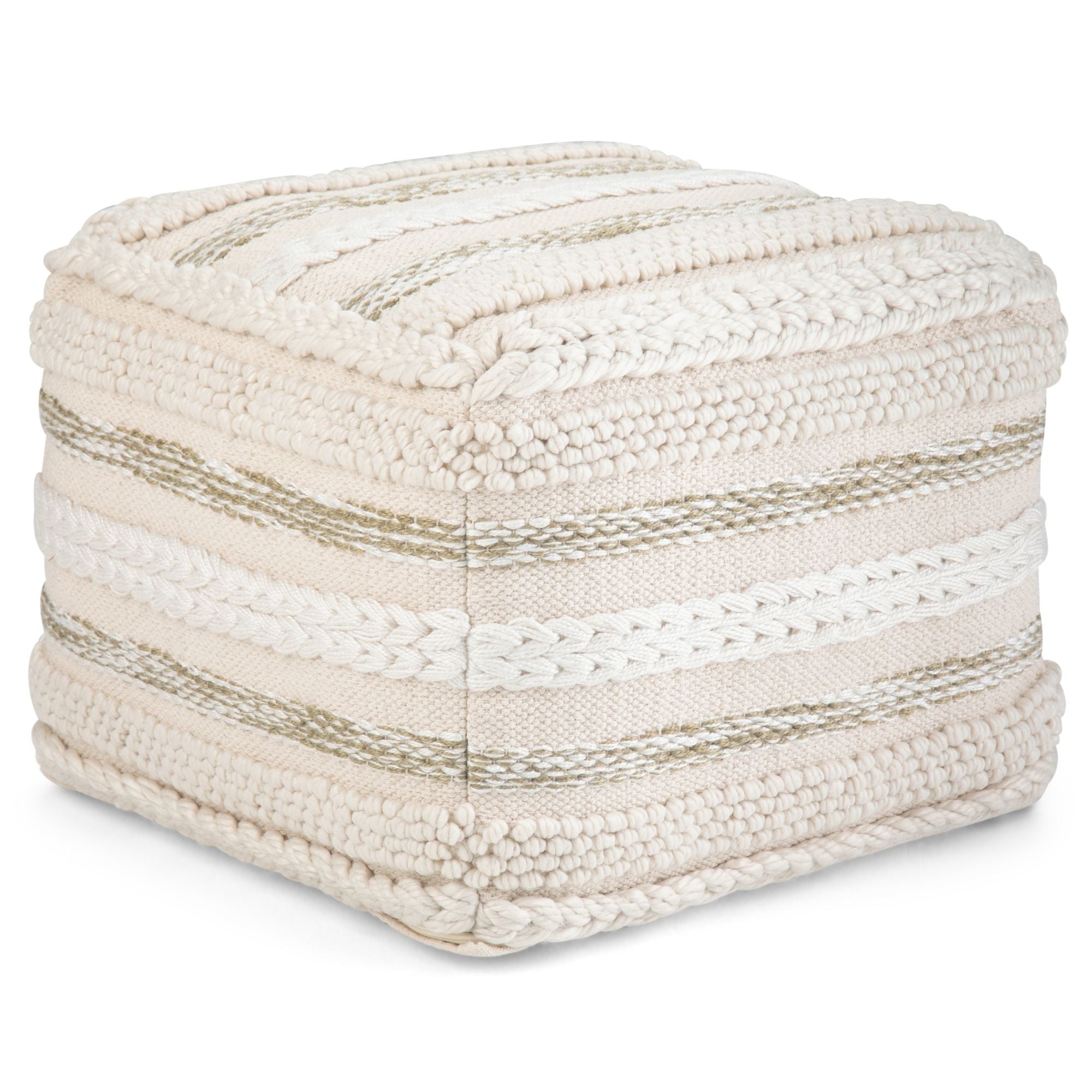 Sommer - Handcrafted Square Pouf by HouseOfZazla