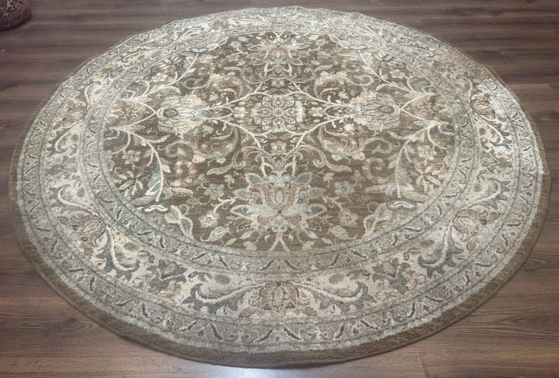 Round Karastan Rug 8x8 ft, Euphoria New Bridge Karastan Rug, Indo Mahal Design by Jewel Rugs