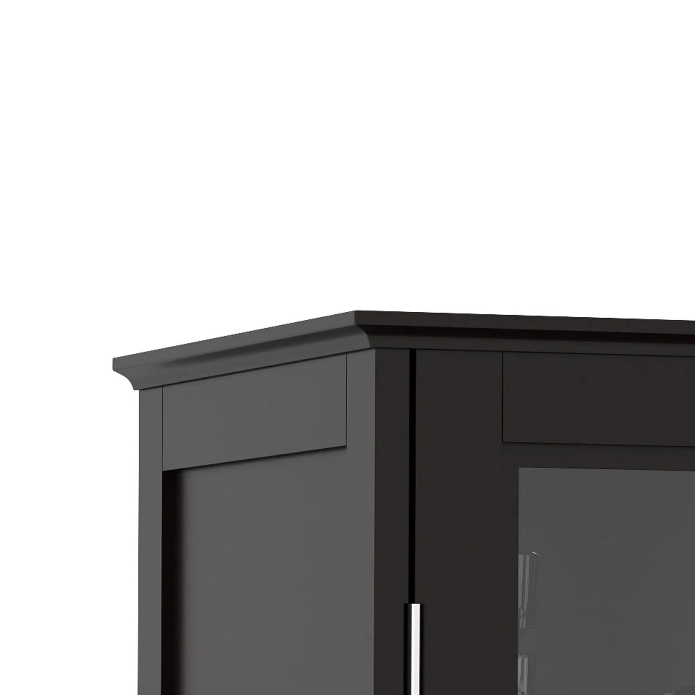 Minimalist Buffet Cabinet With Double Glass Doors And Drawer by HouseOfZazla