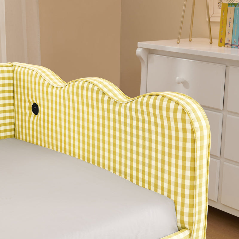 Cozy Gingham Daybed with Trundle Twin Size Sofa Bed by HouseOfZazla