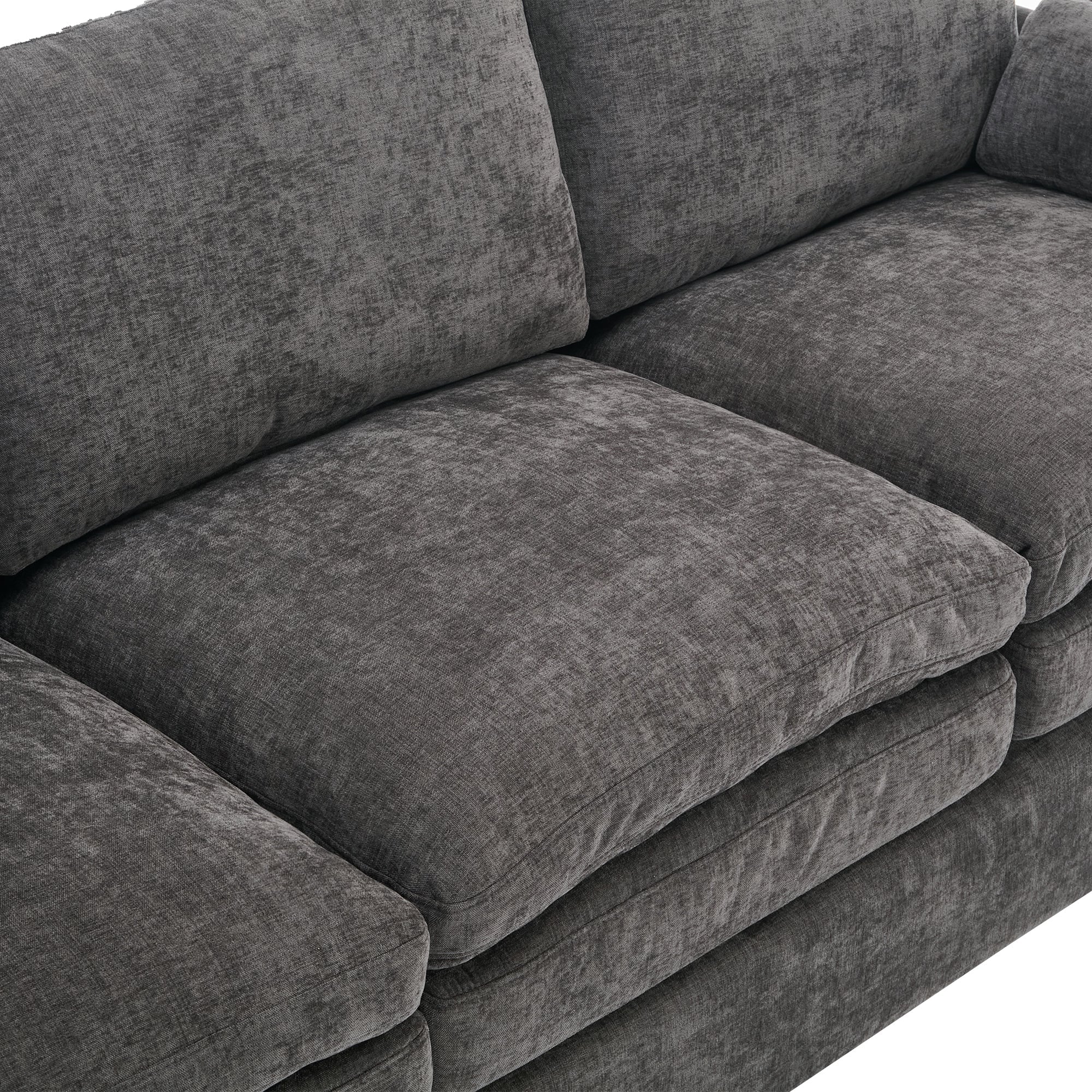 Cozy Upholstered Oversized 3-Seater Cloud Sofa by BLAKHOM