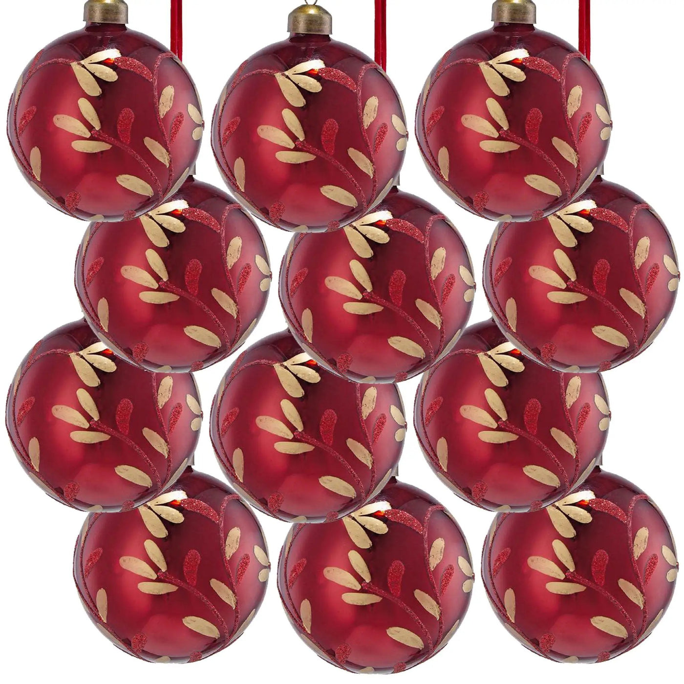 Christmas Ball Glass Decorative Hanging Ball Christmas Tree Ornaments, For Holiday Party Decorations by HouseOfZazla