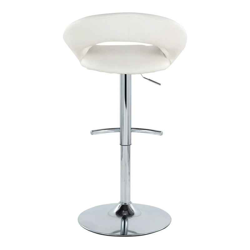 Posh - Contemporary Adjustable Barstool With Swivel With Rounded T Footrest (Set of 2) by Unique Piece Furniture