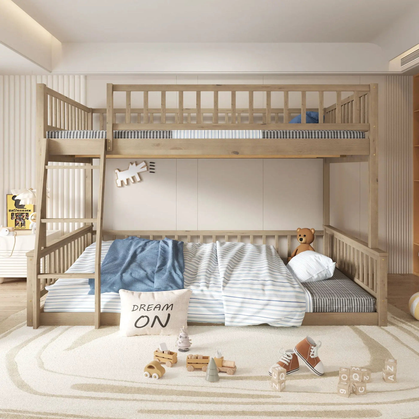 Bunk Bed With Ladder And Guardrails by HouseOfZazla