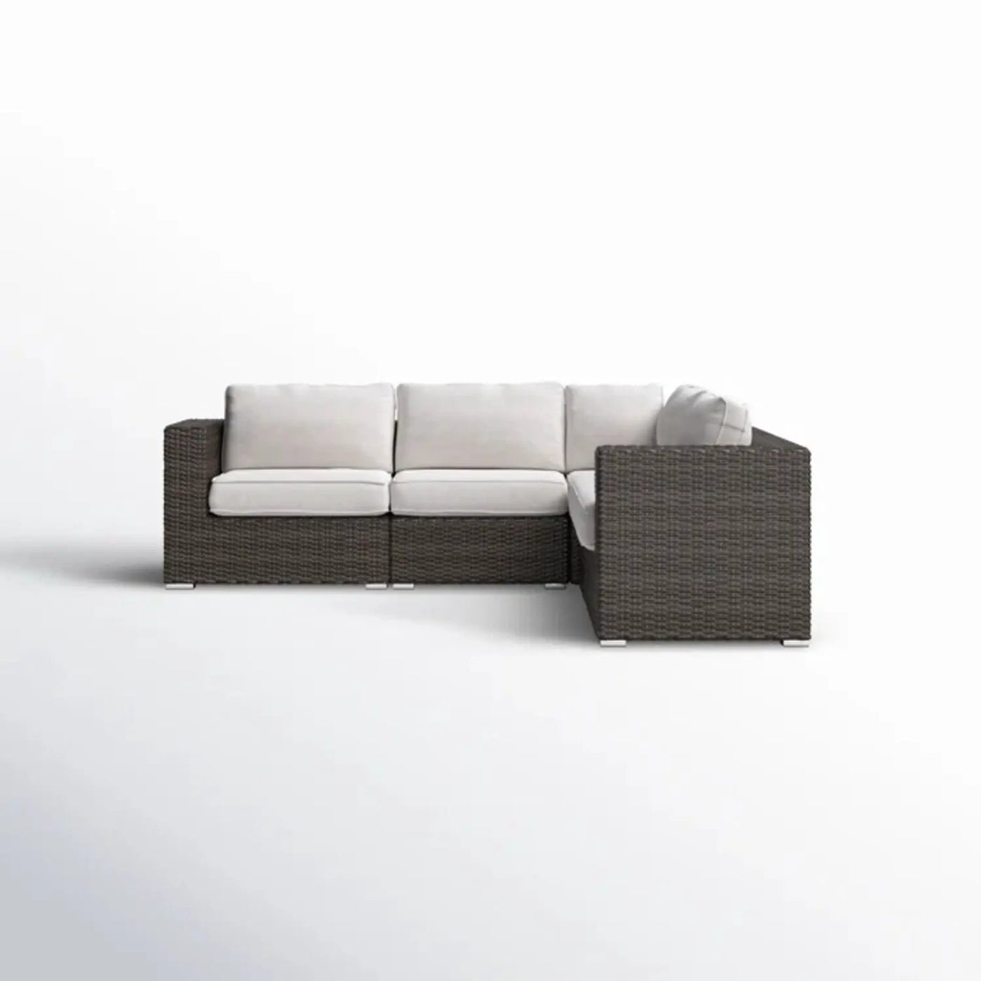 Luxurious Wicker Patio Sectional With Weather Resistant Sunbrella Cushions by Unique Piece Furniture