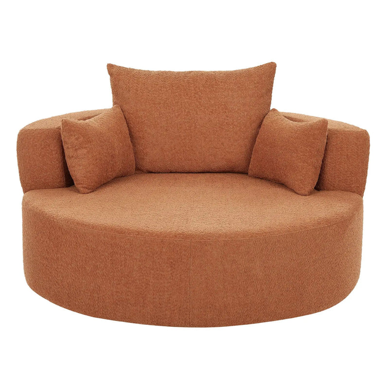 360° Swivel Accent Barrel Chair With 3 Removable Pillows For Living Room by HouseOfZazla