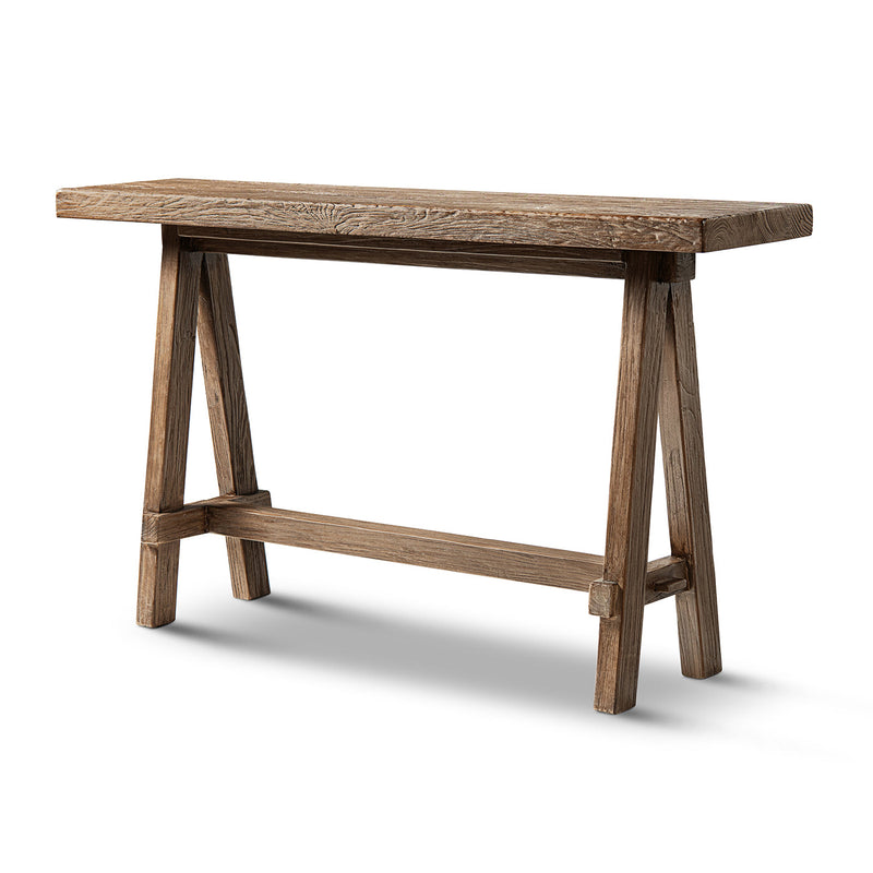 Hawthorne 60'' Solid Reclaimed Elm Trestle Console Table by HouseOfZazla