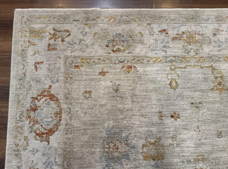 Modern Turkish Oushak Rug 7x9, Netural Colors by Jewel Rugs