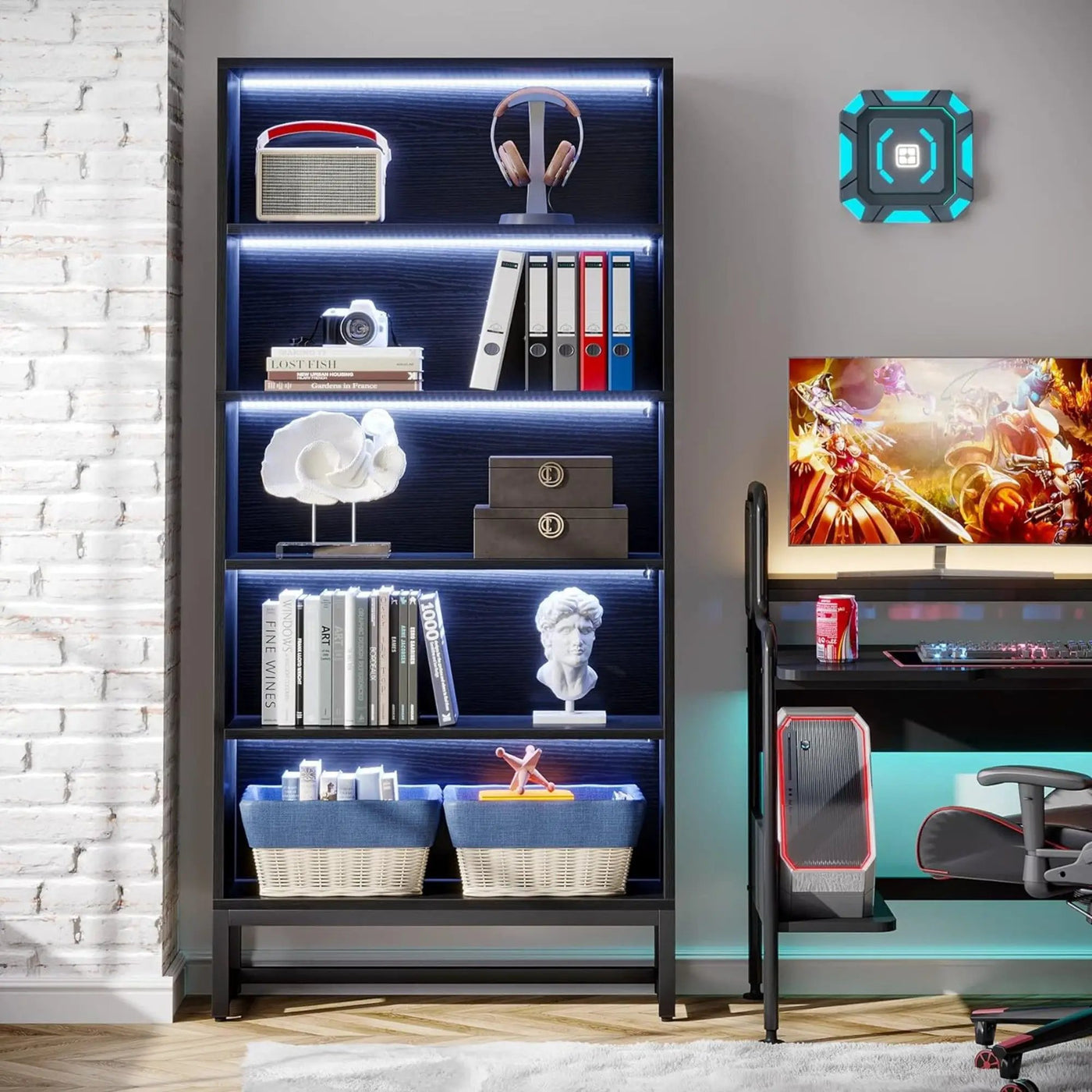 5 Tier Heavy Duty Bookshelf for Living Room by HouseOfZazla