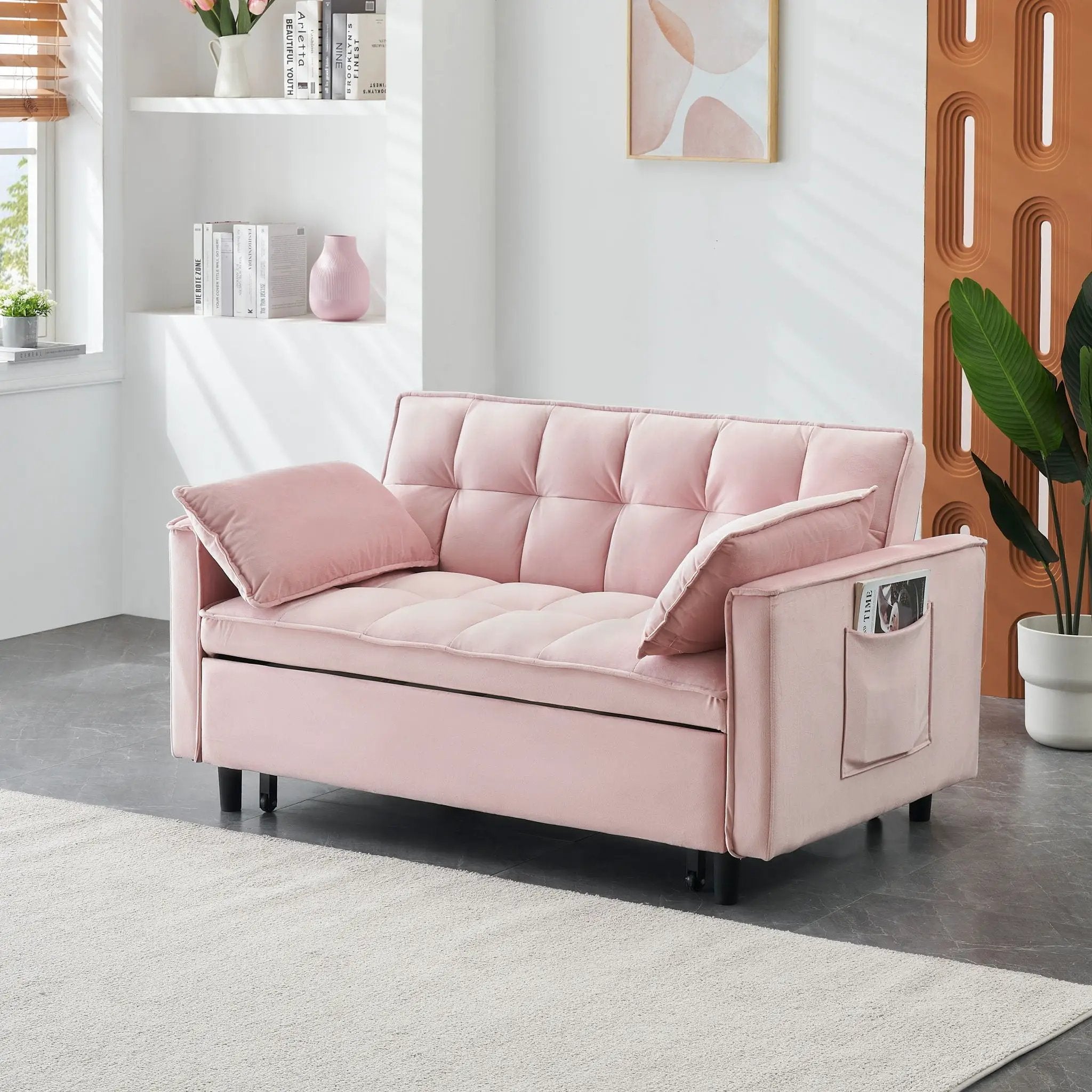 Sofa Bed With Pockets, 3 In 1 Convertible For Living Room by HouseOfZazla