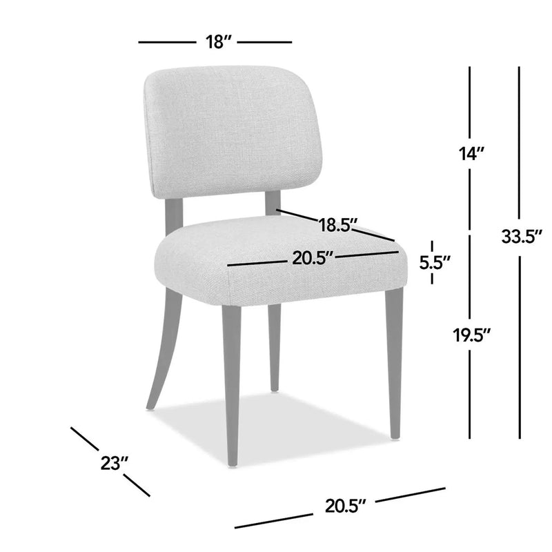 Harriet - Split Back Upholstered Dining Side Chair (Set of 2) - Merino Gray by HouseOfZazla
