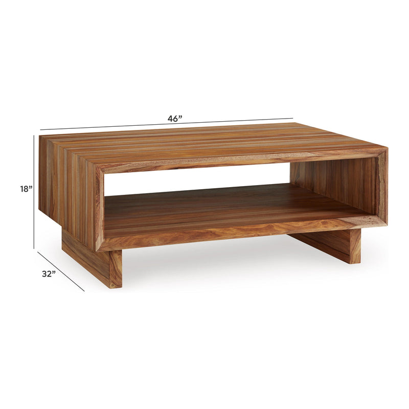 Dressonni - Rectangular Cocktail Table - Brown, photo 2 of 7