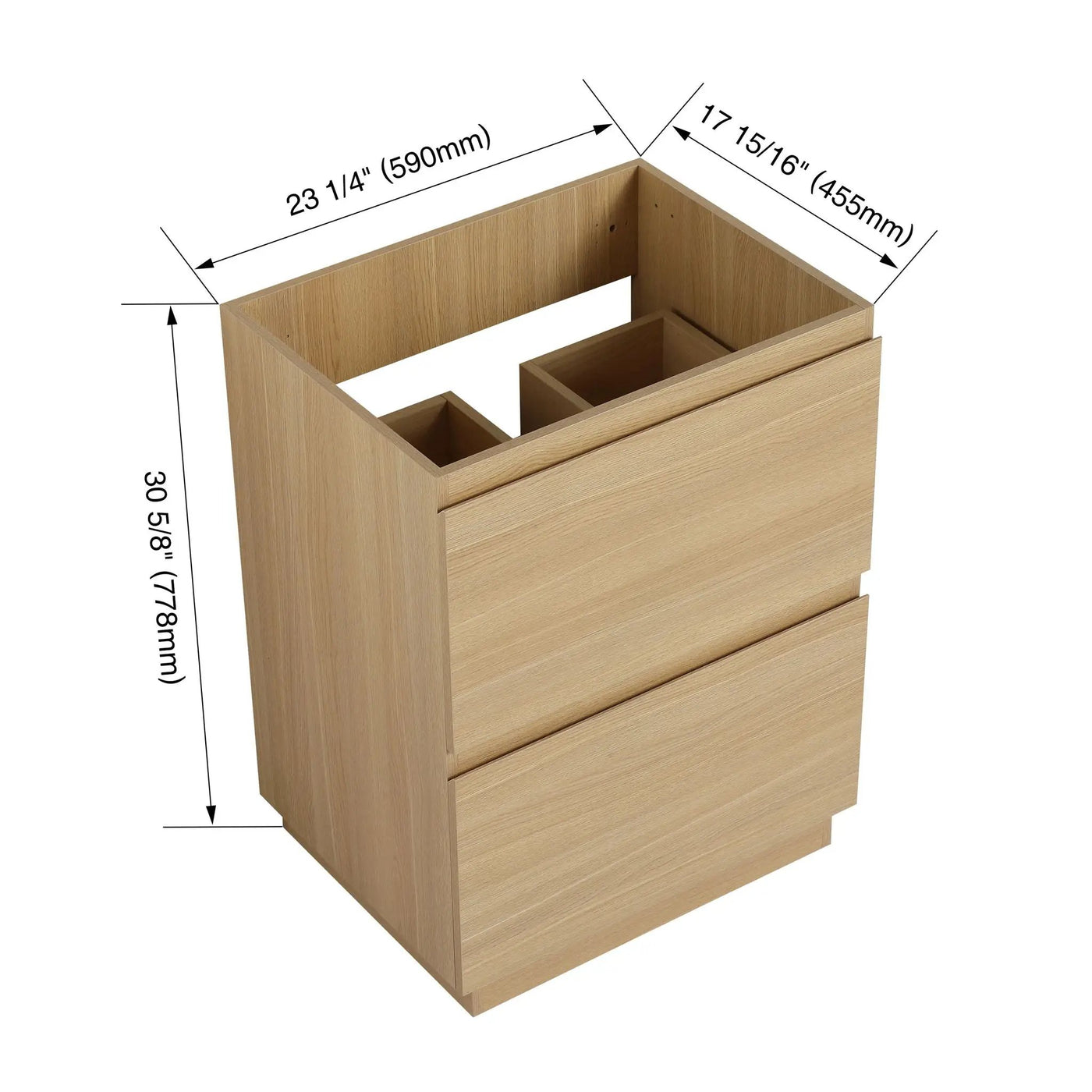 Modern Freestanding Bathroom Vanity Cabinet With Double Drawer by HouseOfZazla