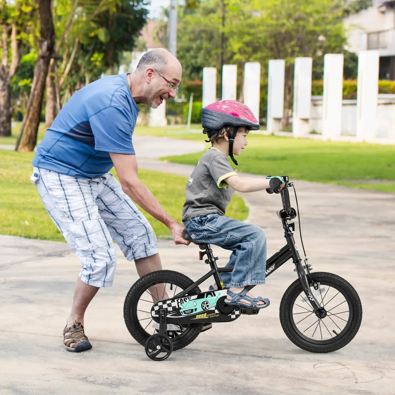 14 Inch Kids Bike Adjustable for 3-5 Years Old with Low-Step Frame by DirectDeals