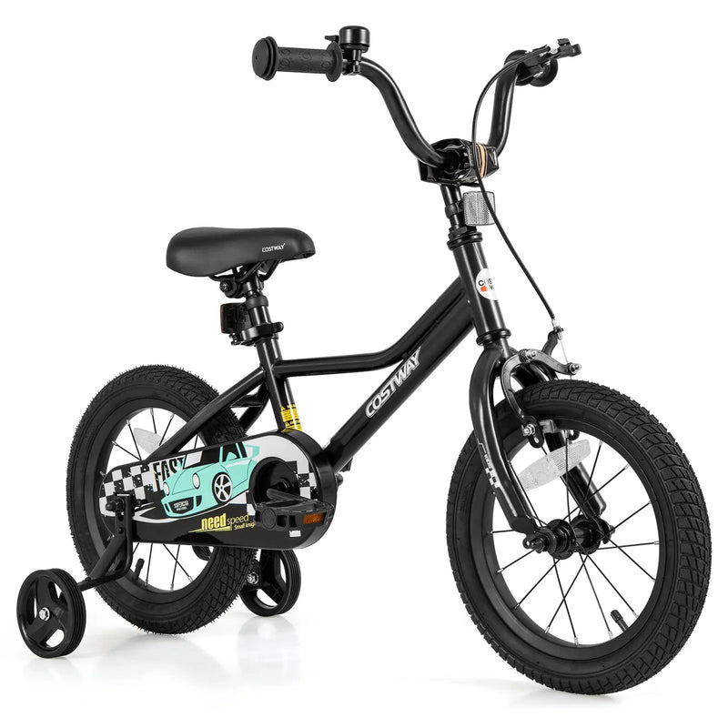14 Inch Kids Bike Adjustable for 3-5 Years Old with Low-Step Frame by DirectDeals