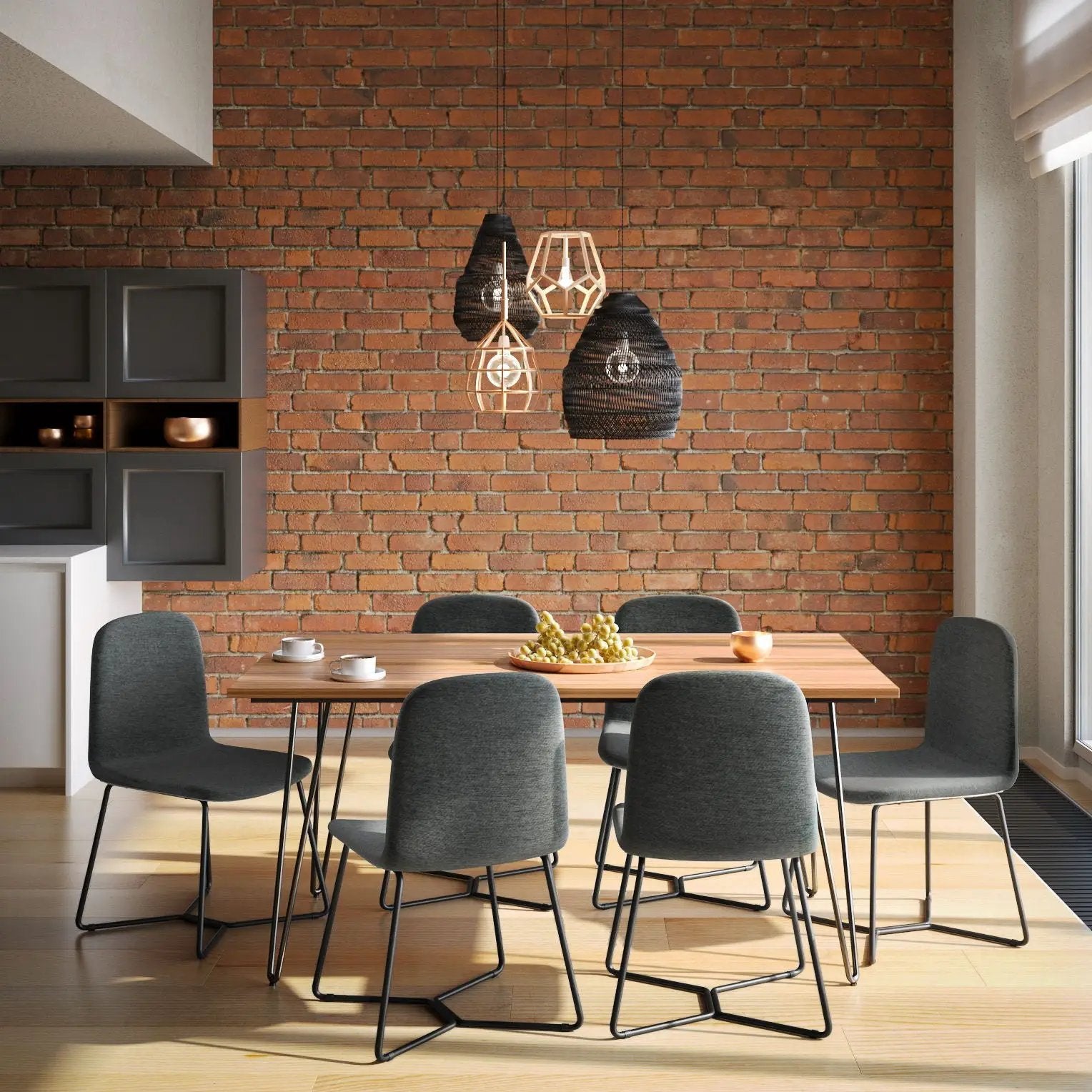 Wilcox - Dining Chair (Set of 2) - Charcoal Gray by HouseOfZazla
