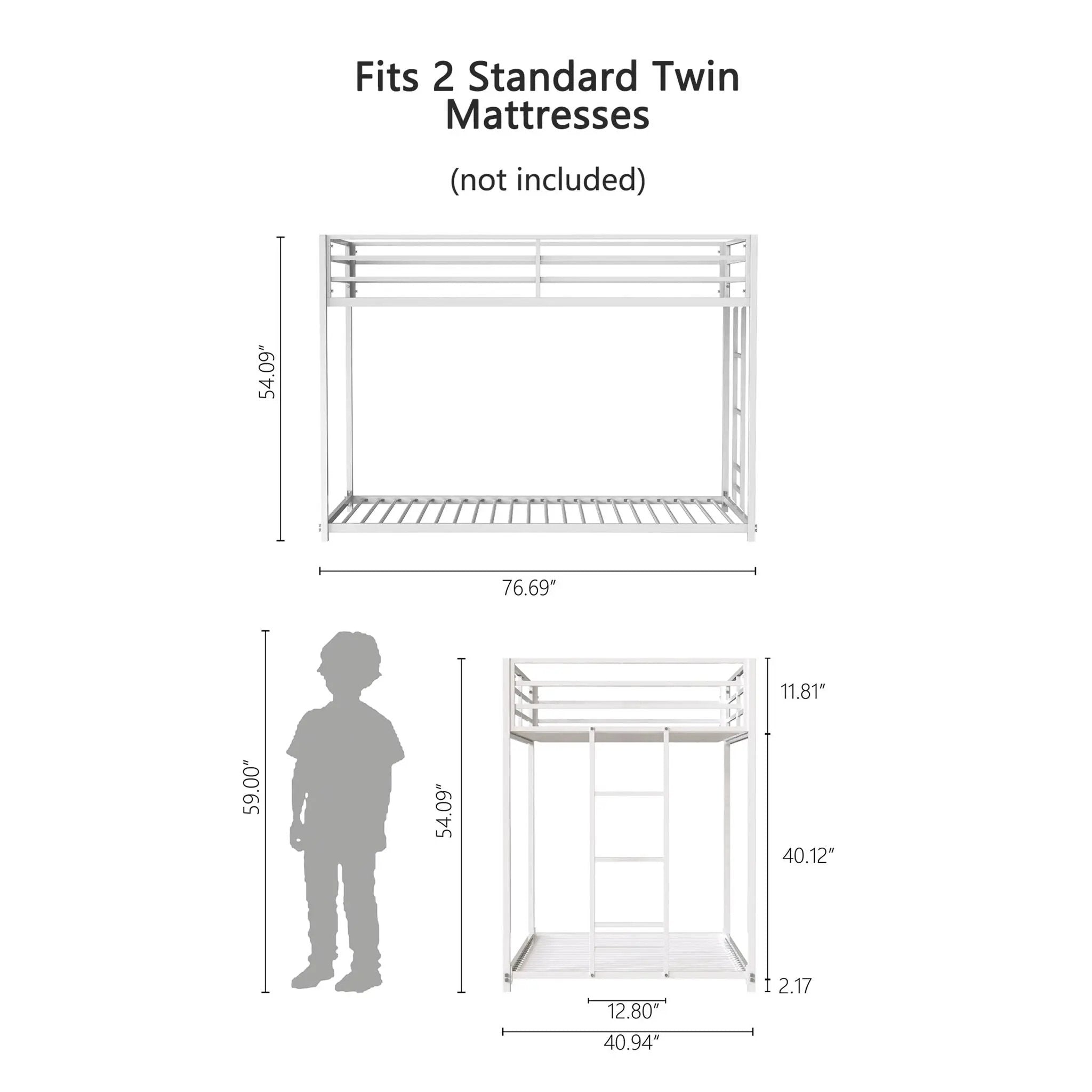 Adam - Metal Bunk Bed by Unique Piece Furniture