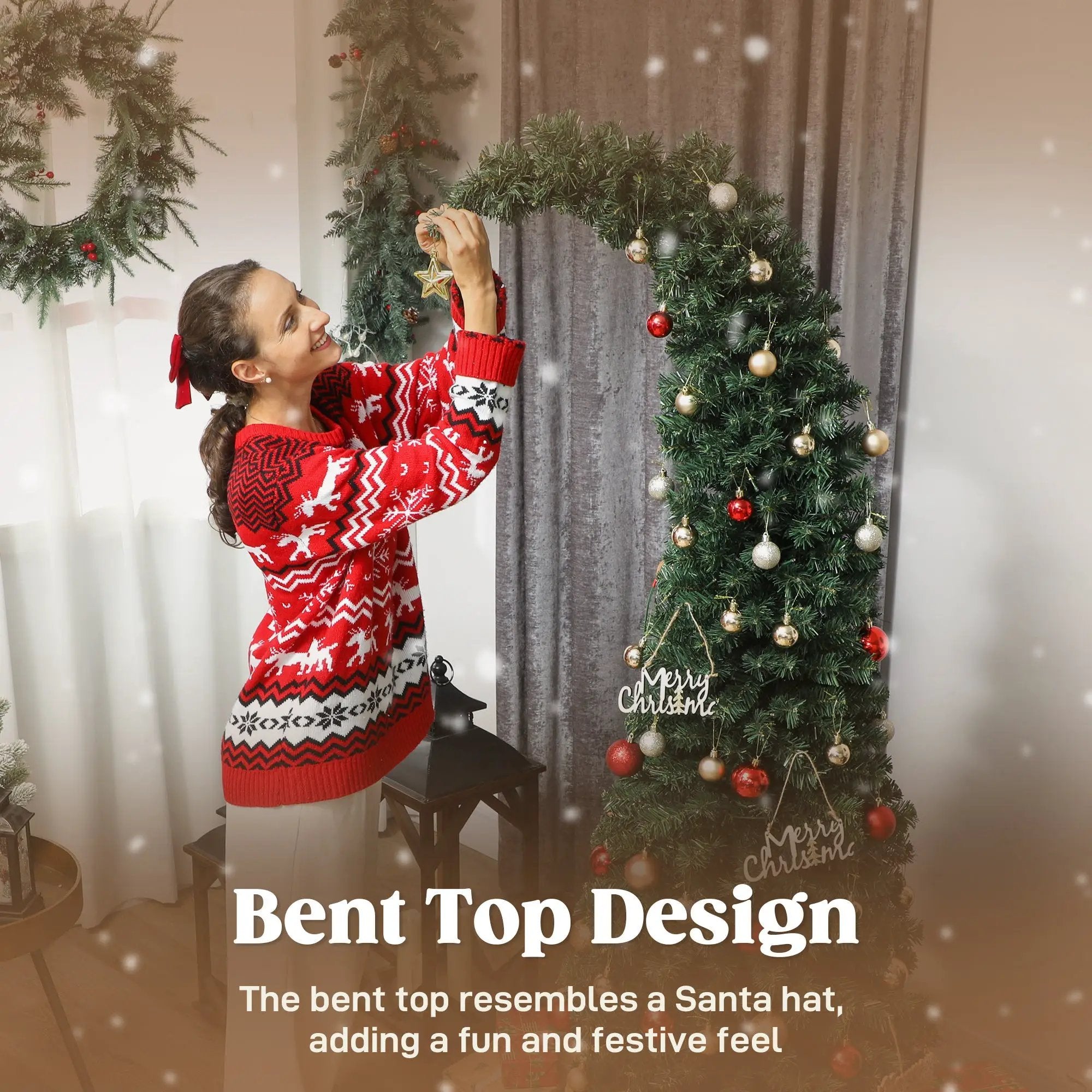 6 Ft Prelit Bent Top Christmas Tree by HouseOfZazla