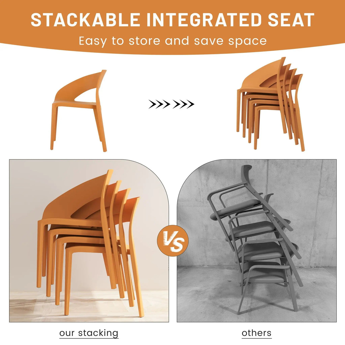 4 Piece Set Of Modern Designed Single Chairs With Folding Square Table by HouseOfZazla