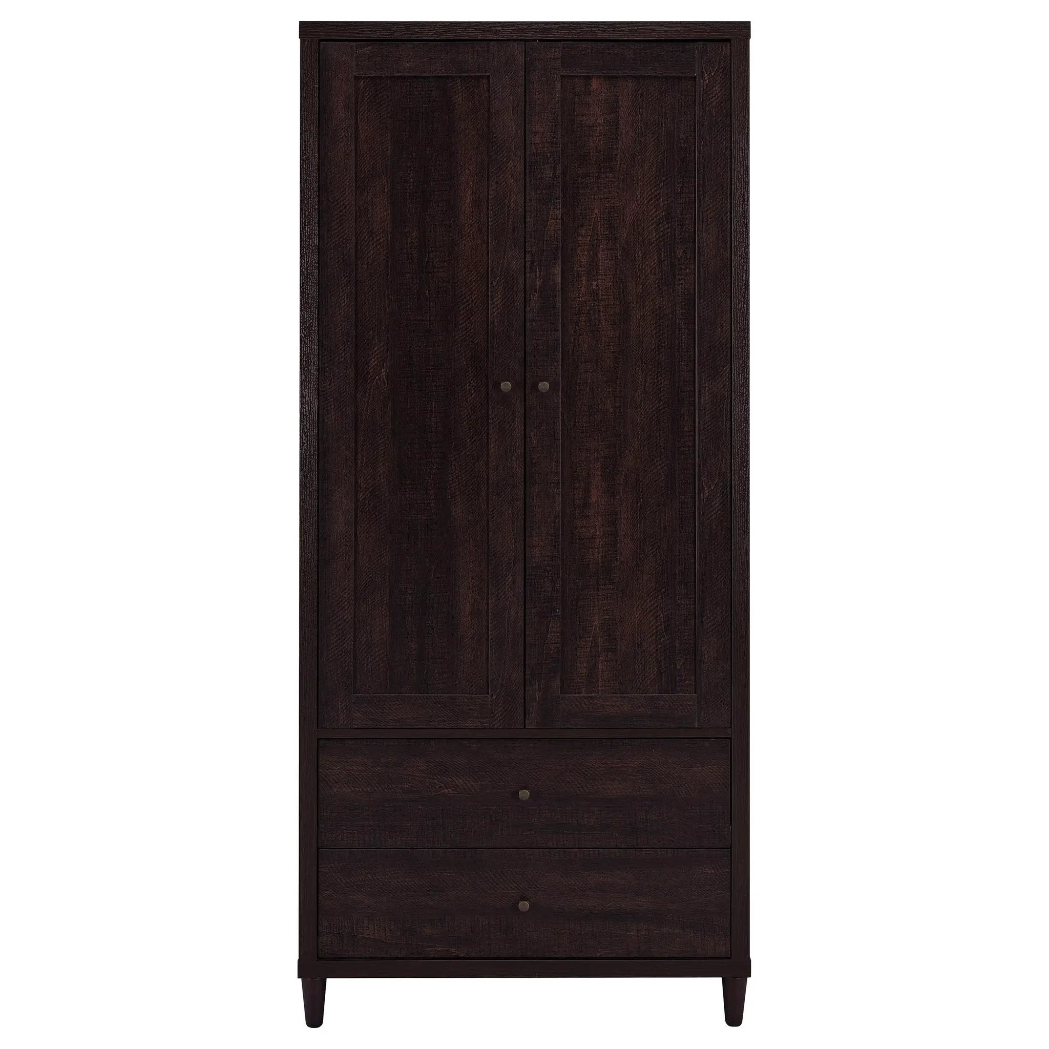 Wadeline 2-door Tall Accent Storage Cabinet Rustic Tobacco by Unique Piece Furniture