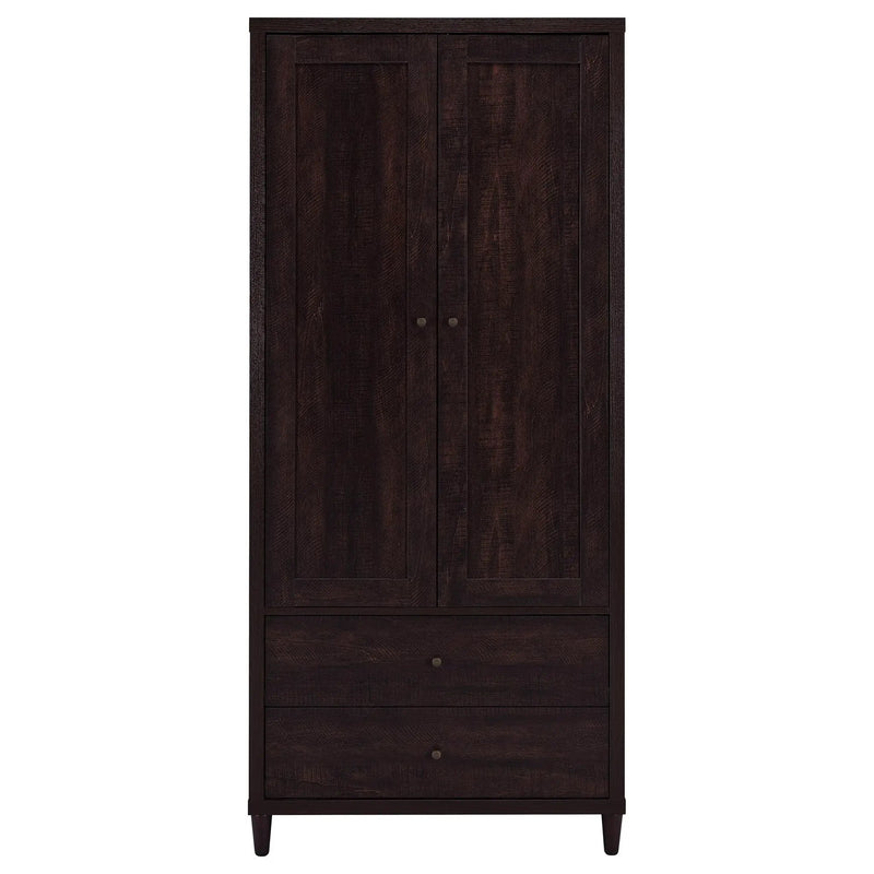 Wadeline 2-door Tall Accent Storage Cabinet Rustic Tobacco by Unique Piece Furniture