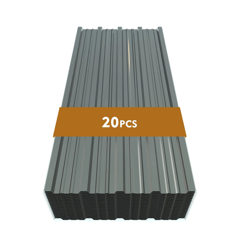 20 Pcs 42.52''X18.9'' Corrugated Metal Roofing Panels by HouseOfZazla