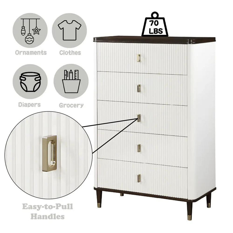 Carena - Chest - White & Brown by Unique Piece Furniture