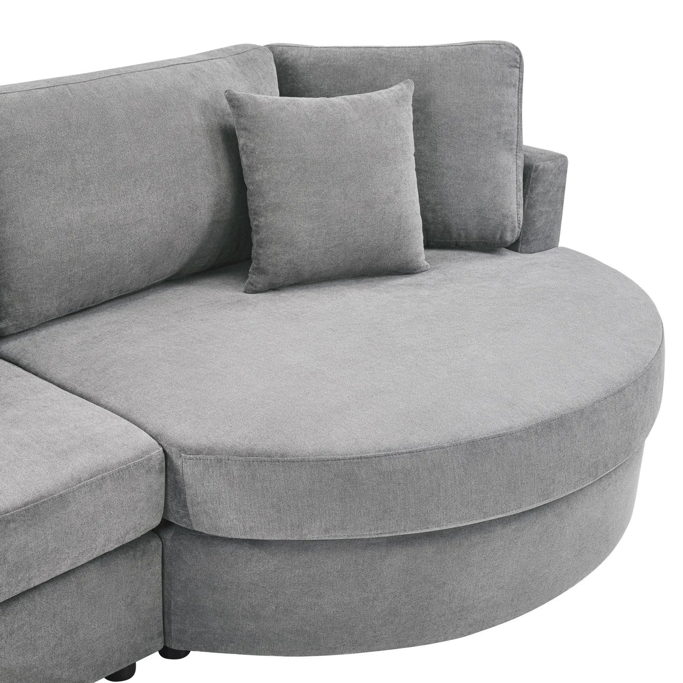 Modern 3 Seater Upholstered Sofa With Curved Design by HouseOfZazla