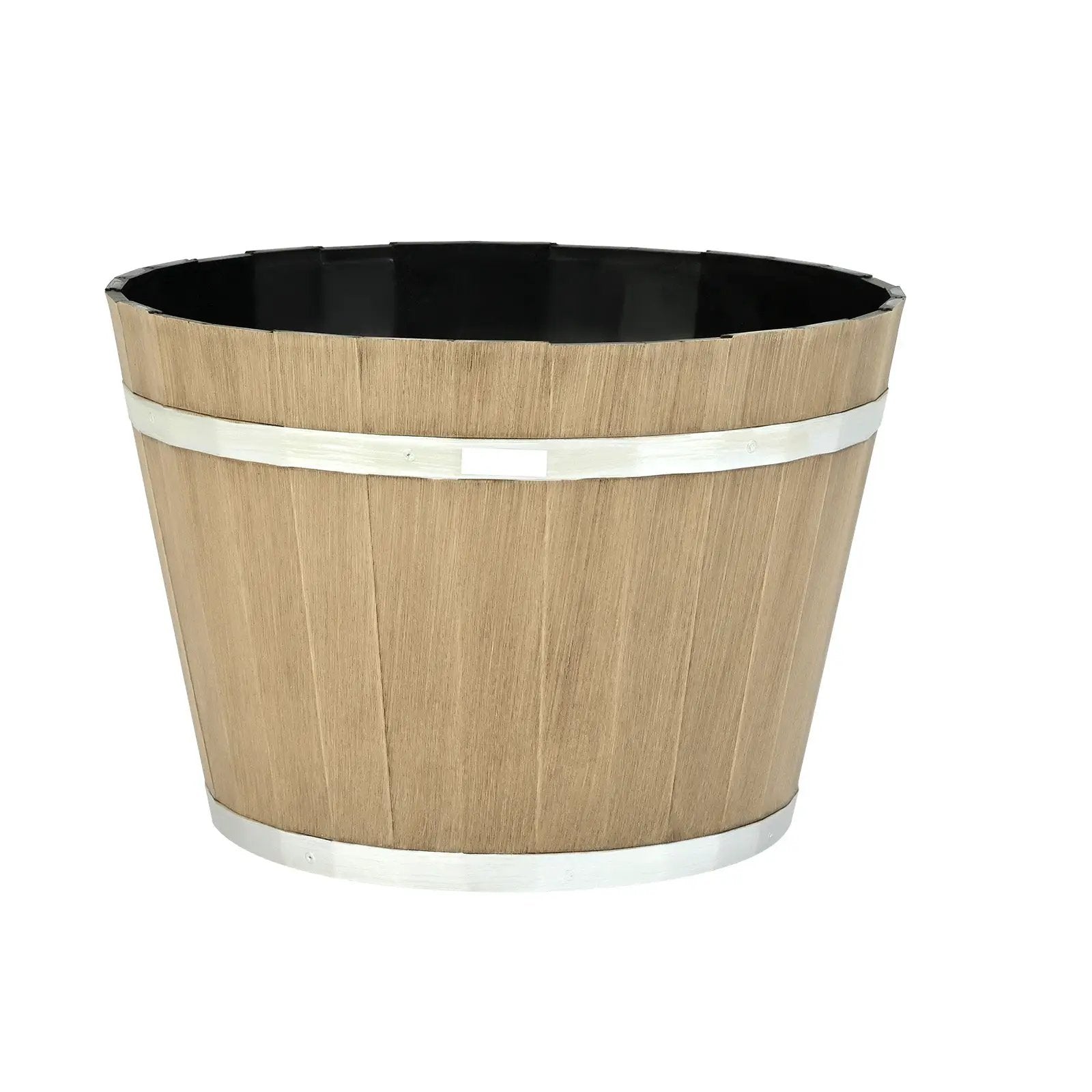 Resin Whiskey Barrel Planter Garden Flower Plant Pot by HouseOfZazla