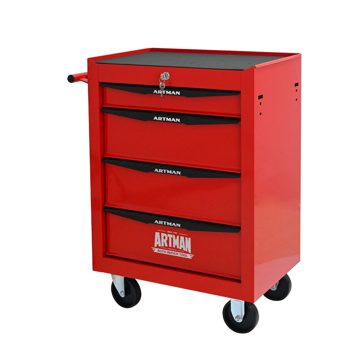 Rolling Metal Tool Chest with 4 Drawers - Red & Black, photo 10 of 10