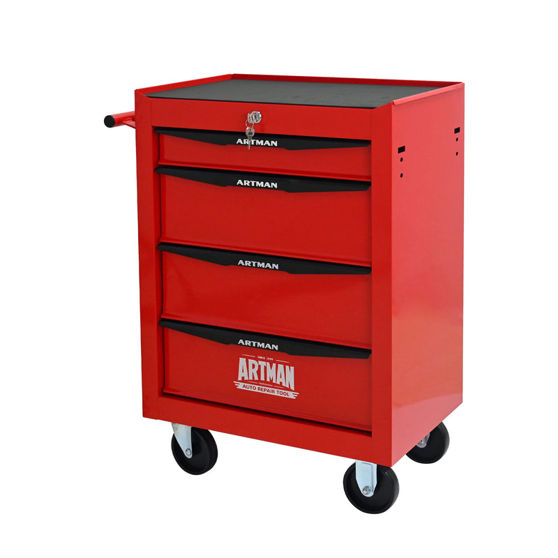 Rolling Metal Tool Chest with 4 Drawers - Red & Black, photo 10 of 10