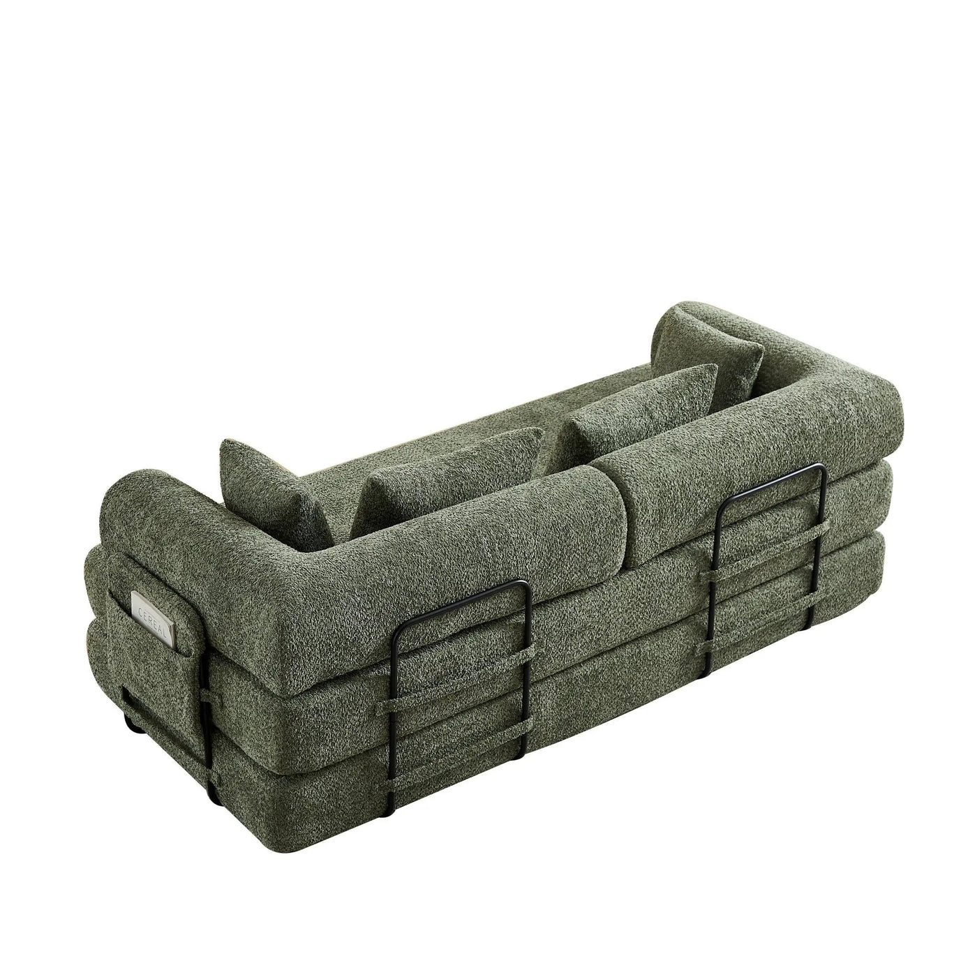 Convertible Sleeper Sofa Bed With Cylindrical Pillow by HouseOfZazla
