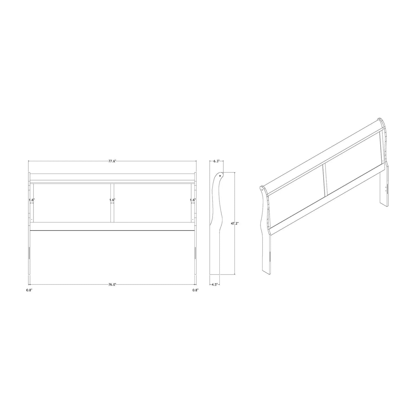 Charlston - 5 Piece Bedroom Set With LED Headboard by HouseOfZazla