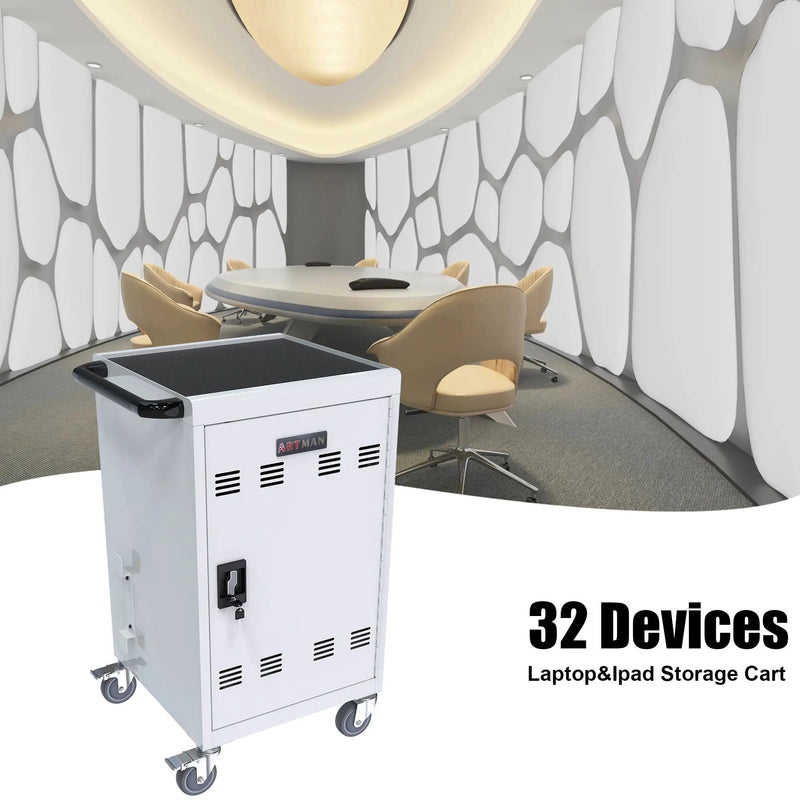 Mobile Charging Cart Station for Chromebook, Tablet and Laptop Computer with Power Strip Included by HouseOfZazla