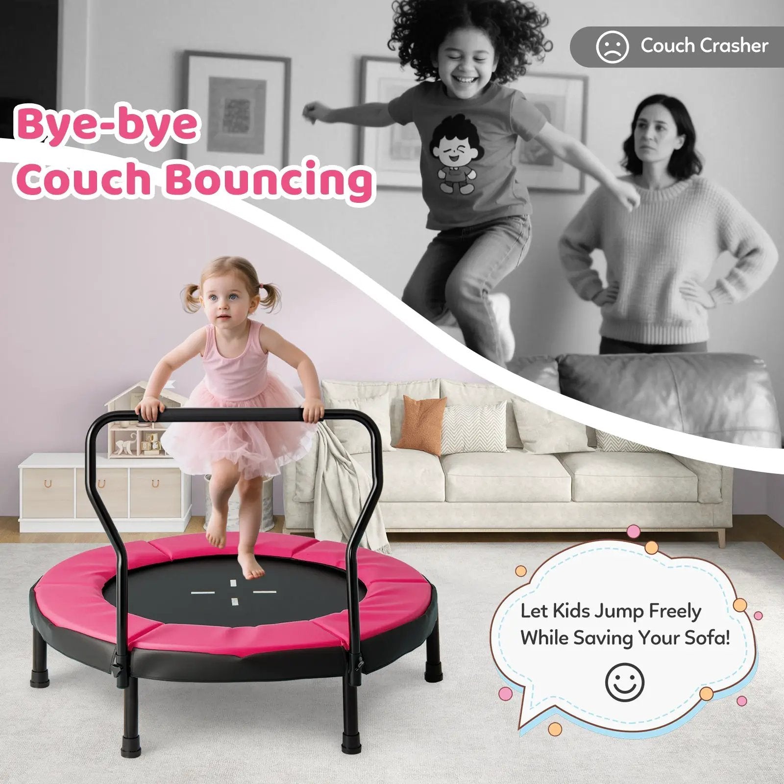 40 Inch Trampoline for Kids Indoor Outdoor Fitness Trampoline by DirectDeals