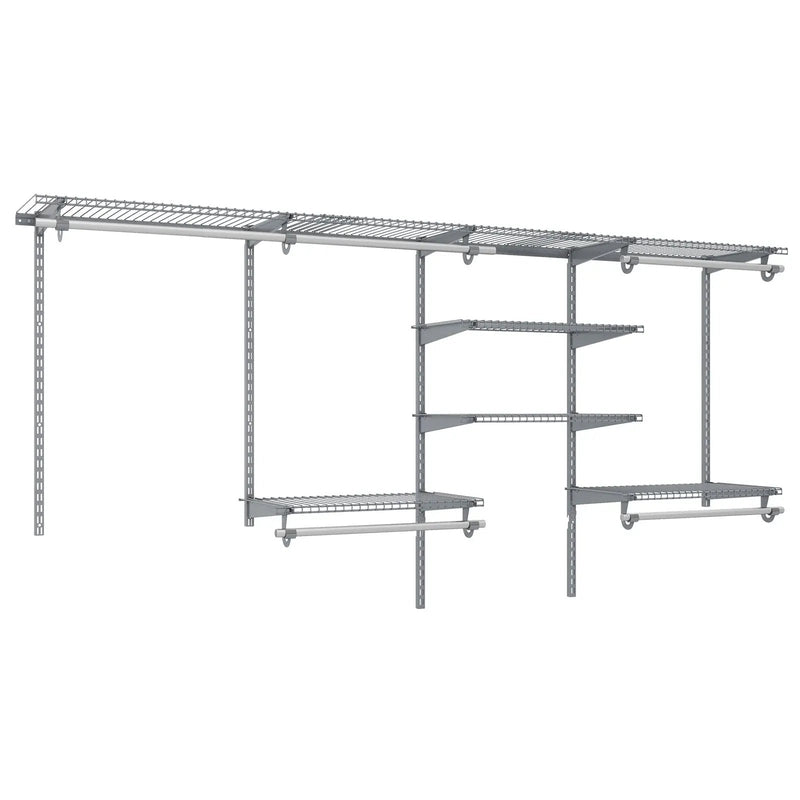 4-8 Feet Closet Organizers and Storage System with Hanging Rod for Laundry Bedroom by DirectDeals
