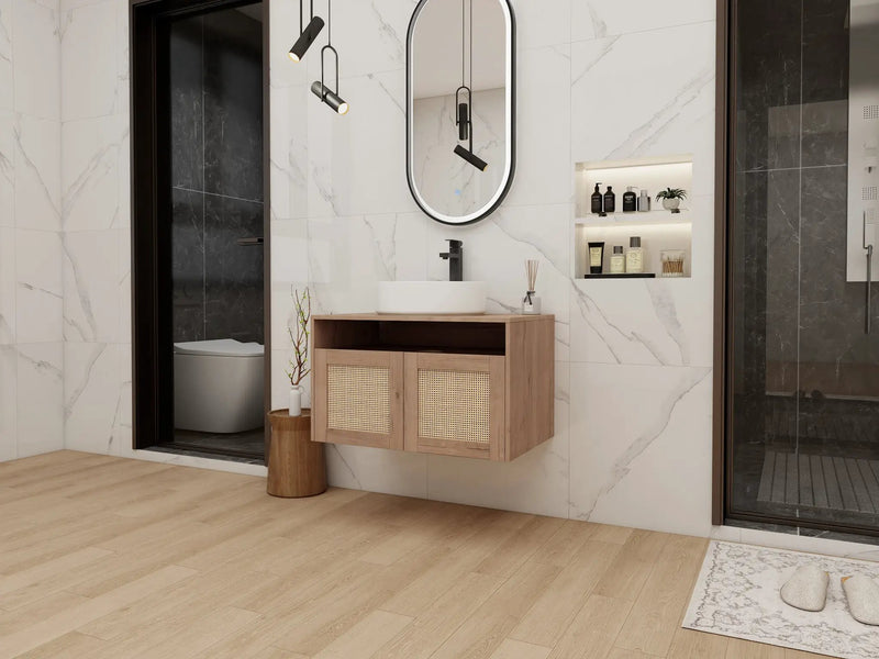 30" Bathroom Vanity with Ceramic Art Sink by HouseOfZazla
