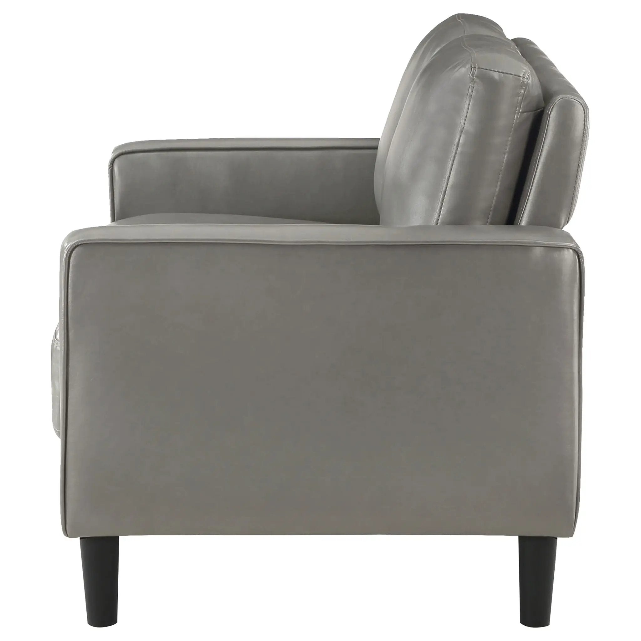 Ruth Upholstered Track Arm Loveseat Grey by Unique Piece Furniture