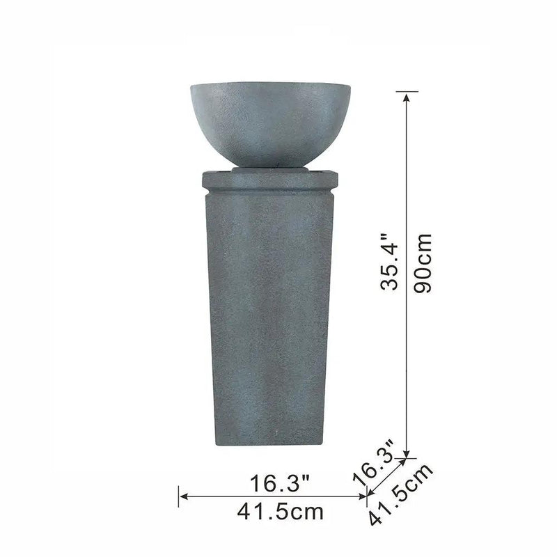 Zen Bowl Water Fountain, Outdoor Bird Feeder / Bath Fountains, Relaxing Water Feature For Garden by HouseOfZazla