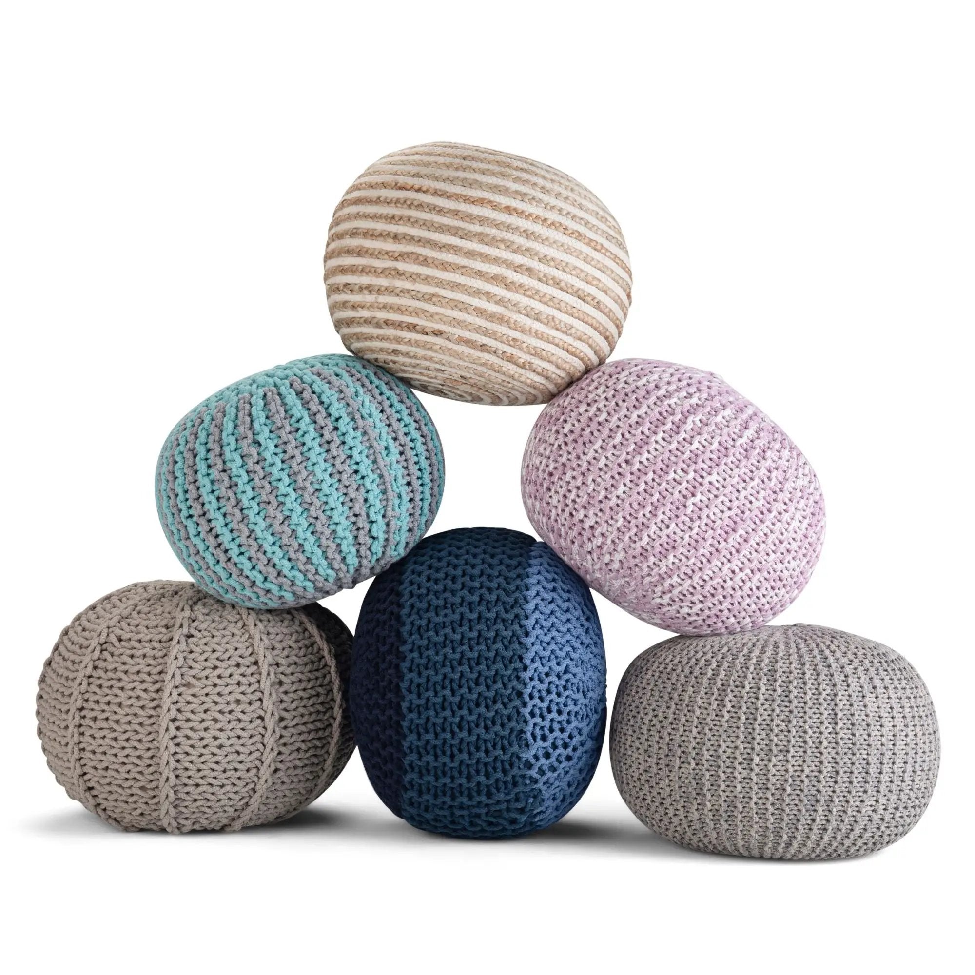 Yolanda - Round Pouf - Natural by Unique Piece Furniture