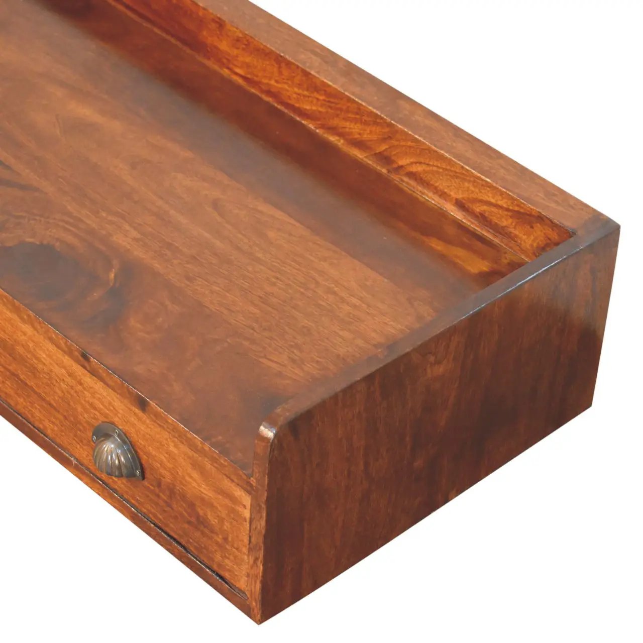 Solid Wood Belmont Wall-Mounted Console, 1 Drawer, 1 Shelf by HouseOfZazla
