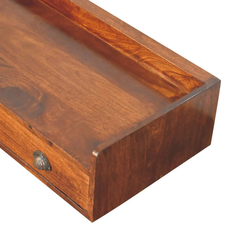 Solid Wood Belmont Wall-Mounted Console, 1 Drawer, 1 Shelf by HouseOfZazla