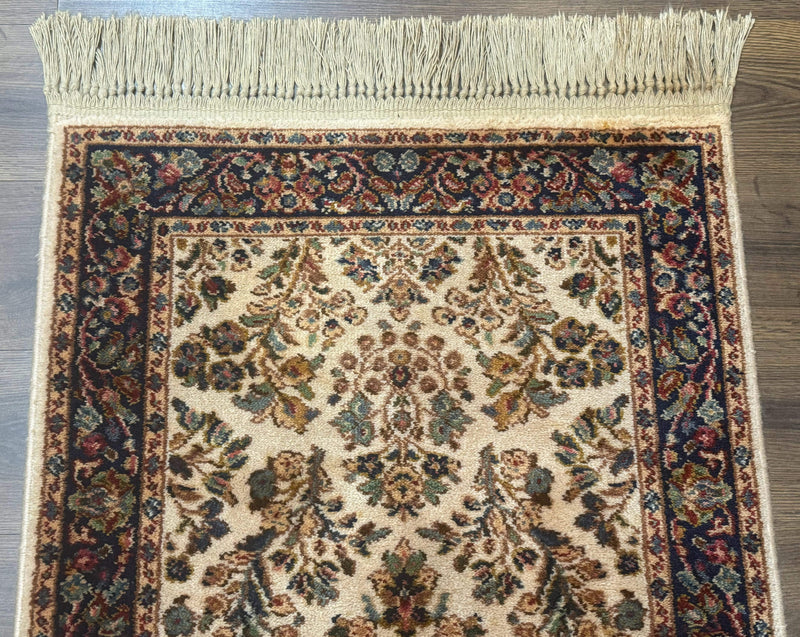 Karastan Rug 2x4, Ivory Sarouk #760, Vintage Wool Small Karastan Carpet, Original 700 Series, Discontinued by Jewel Rugs