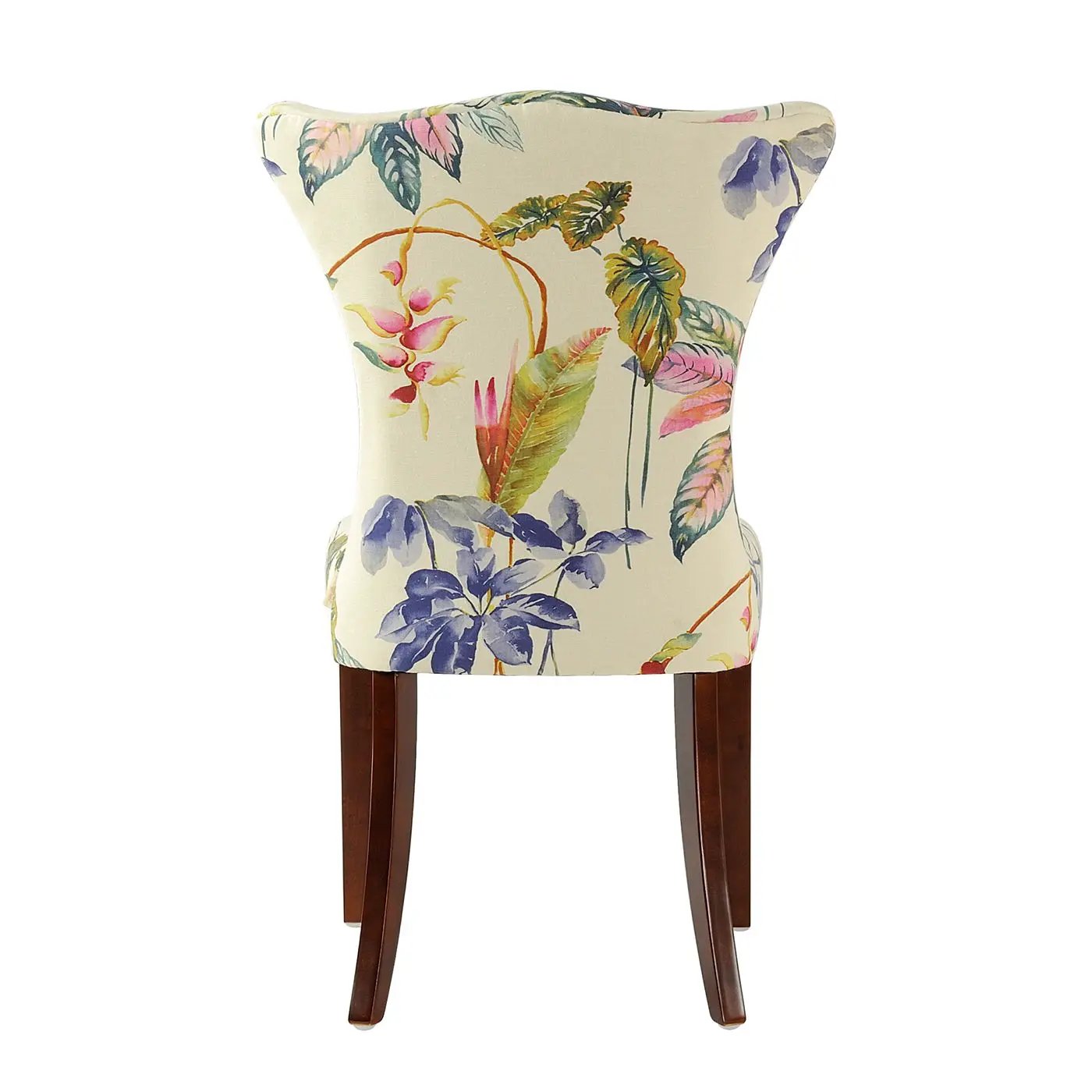 Paradise - Upholstered Accent Chair Printed On - Off-White Floral by HouseOfZazla
