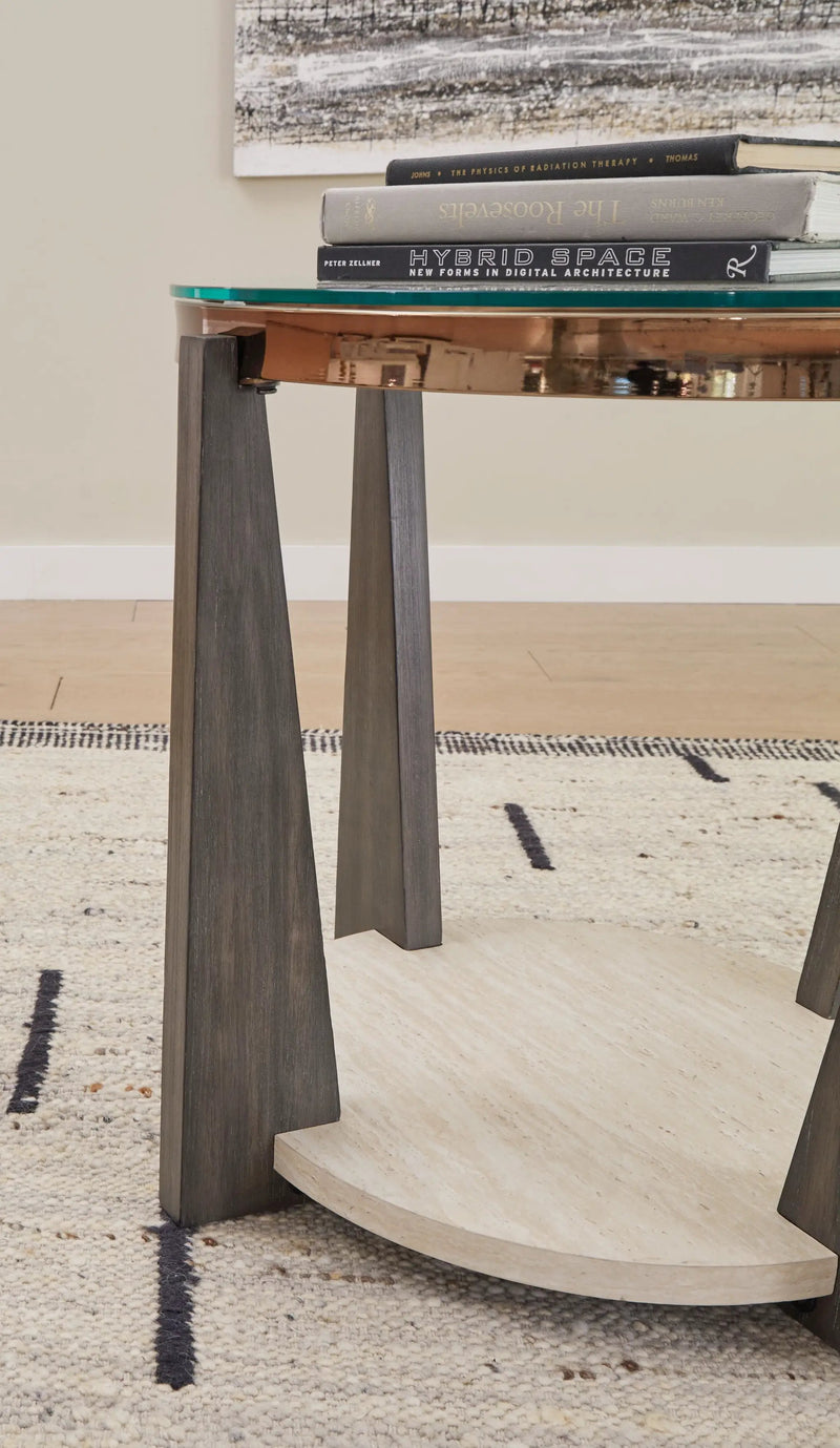 Frazwa - Round End Table - Multi by Unique Piece Furniture